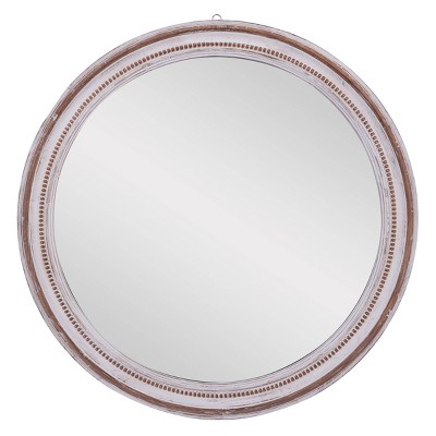 Coastal Wood Decorative Wall Mirror White - Olivia & May