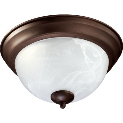 Quorum Lighting 2 - Light Flush Mount in  Oiled Bronze