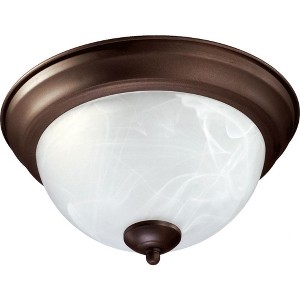 Quorum Lighting 2 - Light Flush Mount in  Oiled Bronze - 1 of 1