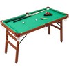 Folding Pool Table, 55" Portable Pool Billiard Table for Living Room,Play Room, Small Billiard Table with 2 Cue Sticks,16 Balls,Triangle Chalk Brush - 3 of 4