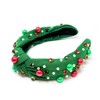 Wrapables Wide Knotted Headbands, Top Knot Headbands for Women and Girls, Holiday Green - 2 of 4