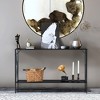 Costway Console Table 2 Tier Sofa Side Accent Table w/ Shelf Entryway Hallway Brown - 3 of 4