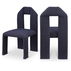 Meridian Furniture,Bennett Boucle Fabric Dining Chair, Set of 2 - 1 of 4