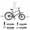 Aukfa 26 Inch Bike with Cargo Aluminum Frame Big Rear Wheel and Small Front Wheel 7 Speed Hybrid Comfort Bike - 4 of 4