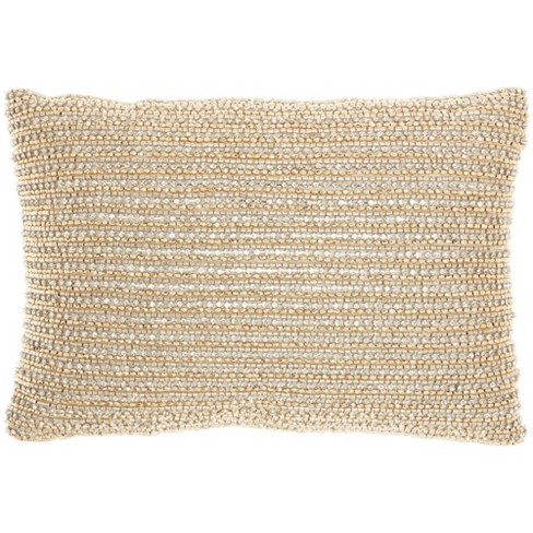 Gold beaded cushion sale