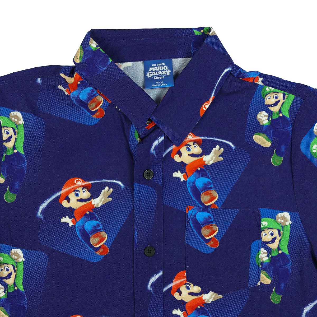 Seven Times Six Nintendo Super Mario Galaxy Hawaiian Shirt Boy's Mario Bros Button Up Top - thumbnail 4