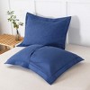 LISM 100% Cotton Quilted Pillow Shams, 26" x 20" (Pack of 2) - 2 of 4