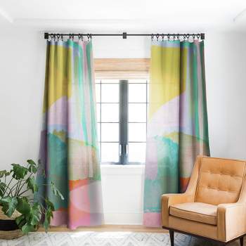 Iveta Abolina Mid Century Line Art Single Panelsheer Window Curtain ...