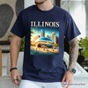 Modern Illinois State Cloud Gate T-Shirt, Iconic Chicago Bean Tee and Urban Landmark Souvenir | OrnamentallyYou - 4 of 4