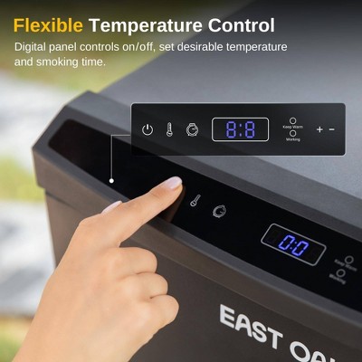 East Oak 30-Inch Black Electric Smoker with Digital Control and 4 Racks