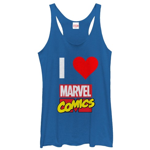 Women's Marvel I Love Comics Racerback Tank Top - image 1 of 3