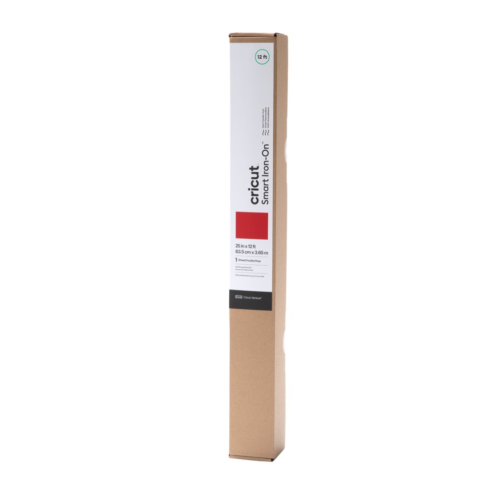 Cricut Venture 12'x25" Smart Iron-On Red: Craft Cutting Material, Compatible with Cricut Venture, PET Material