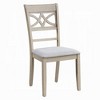 Royal Hampton Side Dining Chair Set of 2, Designer Bone White, Beige Linen - 2 of 4