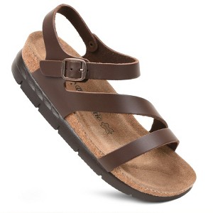 Aerothotic - Ares Comfortable Memory Foam Leather Platform Sandals with Arch Support - 1 of 3