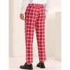 INSPIRE CHIC Men's Straight Fit Flat Front Work Office Plaid Pattern Pants - image 3 of 4