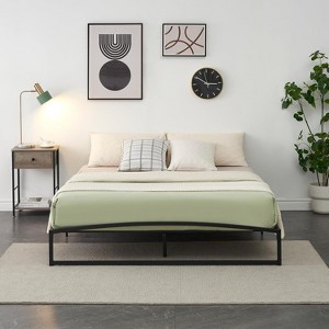 Low Bed Frame King Size, 10 Inch Heavy Duty Metal Platform King Bed Frame with Arch Design, Easy Assembly, Strong Bearing Capacity - 1 of 4