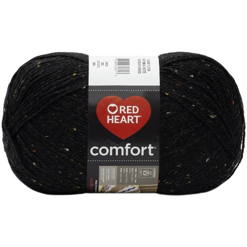 Red Heart Comfort Yarn-black Fleck : Target