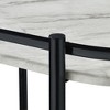 VYNXARIA Faux White Marble Serving Cart with Wine Rack for Playroom, Nursery & Bedroom,Black - 4 of 4