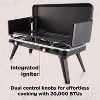 2-in-1 camping grill & griddle-13,000 BTU propane stove - 3 of 4