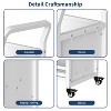 Book Cart with Wheels, Sturdy Mobile Shelving Organizer, V-Shaped Rolling Library Cart with Locking Wheels for Office, School and Home - 3 of 4