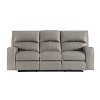 HOMES: Inside + Out Songpeace Transitional Leatherette Power Reclining Sofa with Adjustable Footrest and Headrest - 3 of 4