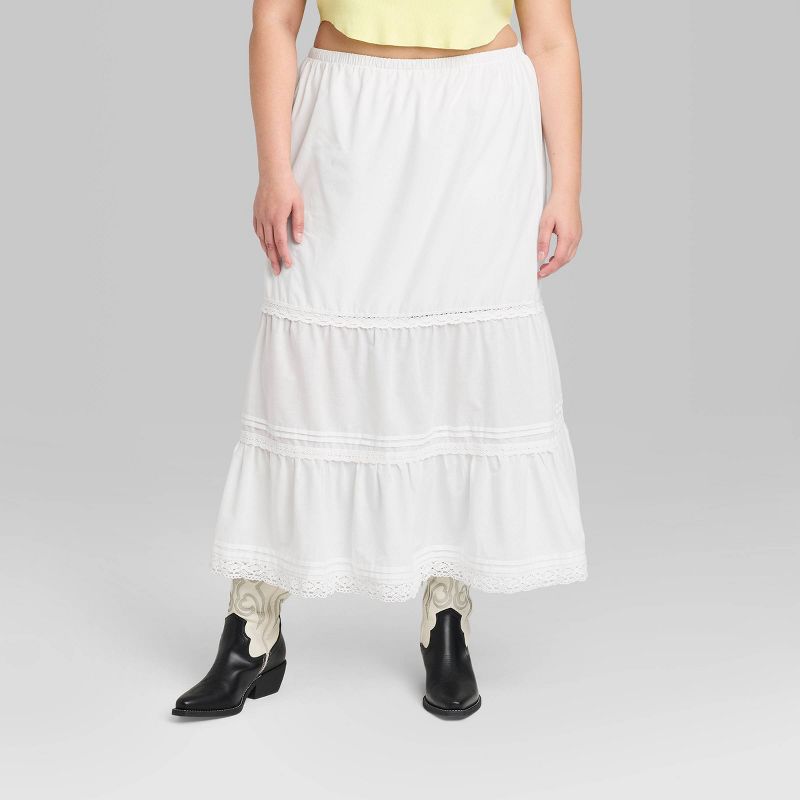 Women's Mid-Rise Tiered Maxi Skirt - Wild Fable™, 3 of 10