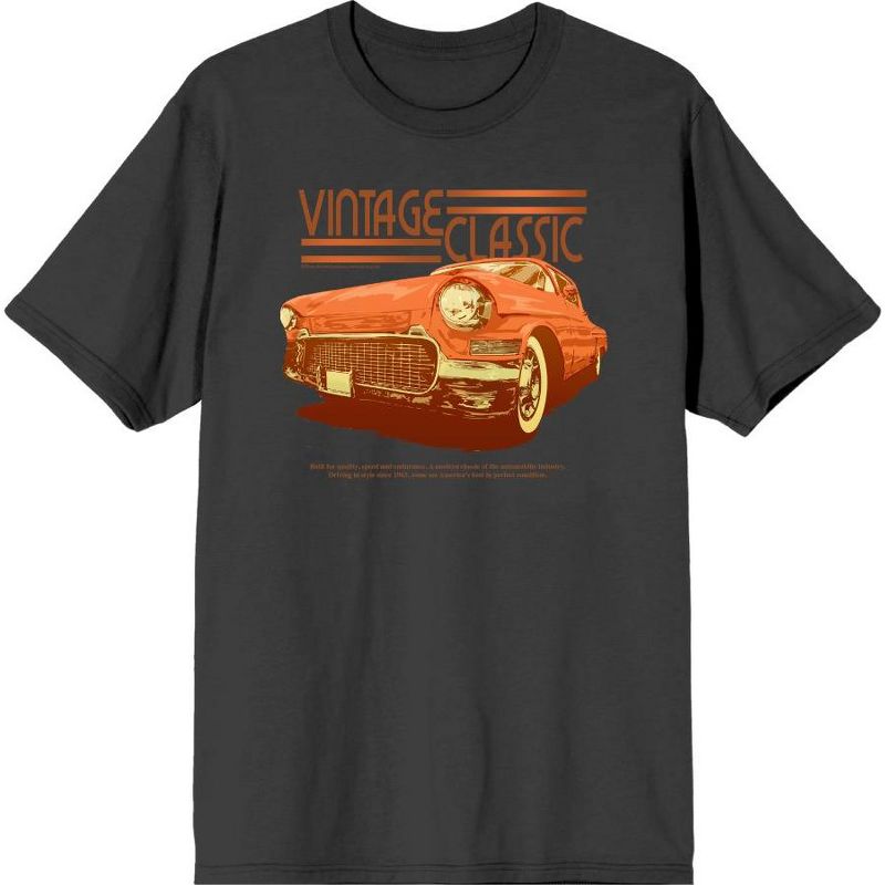 Car Fanatic Vintage Classic Orange Car Men's Short Sleeve Tee, 1 of 3