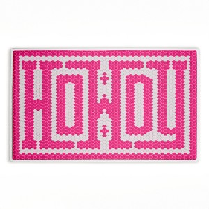 Stupell Industries Western Greeting Howdy Pink Printed Plush Bathroom Floor Mat, design by Lettered and Lined - 1 of 4