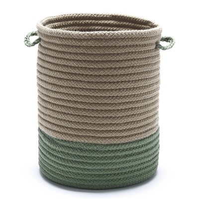 Colonial Mills Marina Basket - Moss Green 17"x17"x10" 100% Polypropylene Round