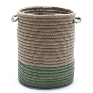 Colonial Mills Marina Basket - Moss Green 17"x17"x10" 100% Polypropylene Round - 1 of 2