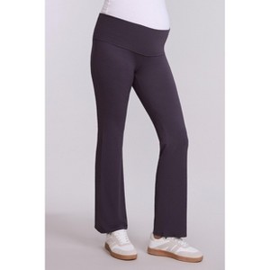 Women's Roll Over Waistband Flare Legging | Motherhood Maternity - 1 of 4