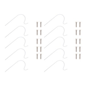 Unique Bargains Plant Hanger with Screws 1.6inch White 10pcs - 1 of 4