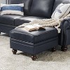 Benito 26.5 Wide Contemporary Genuine Leather Ottoman for Living Room| ART OF LIVING DESIGNS - 2 of 4