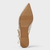 Women's London Beaded Bow Sling Back Flats - A New Day™ Silver - 4 of 4