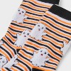 Women's Striped Fuzzy Ghost Halloween Crew Socks - Hyde and EEK! Boutique™ Black/White/Orange 4 -10 - 3 of 3