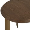 55 Downing Street Simmons 21 1/2" Wide Brown Wood Sleek Round End Table - 3 of 4