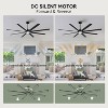 Siljoy 84 Inch Large Ceiling Fan with 8 Aluminum Blades, 6-Speed, 3-CCT, Turbo DC Motor, Remote Black Ceiling Fan for Living Room - 3 of 4