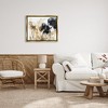 Stupell Industries Navy & Gold Flowers Black Framed Floater Canvas Wall Art - 2 of 4