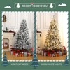 6 Ft Pre-Lit Snow Flocked Artificial Christmas Tree with 250 Warm White Lights, 800 Braches - 3 of 4