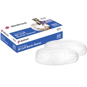 Dealmed Disposable Blood Pressure Cuff Barrier Sleeve to Protect Arm and Clothing, White - 1 of 4