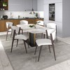 LeisureMod Aspen Modern Dining Chairs, Upholstered Leather Kitchen Room Chairs, with Metal Legs, Stylish and Ergonomic Design - 3 of 4