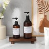 BRINJOY Wooden Countertop Riser - Waterproof Display Stand for Bathroom Kitchen Decor, Walnut - 2 of 4