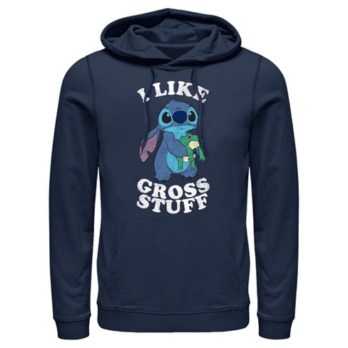 Men s Lilo Stitch I Like Gross Stuff Stitch Distressed Pull Over