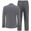 Mens 3 Piece Suits Casual One Button Blazer Midweight Coats Vest and Pant Suit - 4 of 4