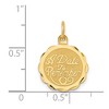 Black Bow Jewelry 14k Yellow Gold A Date To Remember Disc Charm or Pendant, 15mm - 4 of 4