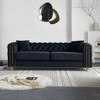 NicBex 86.2 Inch Velvet Tufted 2-Seat Sofa with 2 Throw Pillows for Living Room,Apartment,Bedroom - 2 of 4