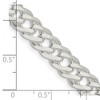 Black Bow Jewelry 7.75mm Sterling Silver Diamond Cut Rambo Flat Curb Chain Bracelet - image 2 of 4