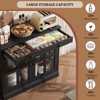 35.4" Sideboard Buffet Cabinet with Glass Door, Storage Cabinet with Drawer, Buffet & Sideboard for Dining Room, Kitchen, Living Room - 3 of 4