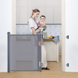 GOTGELIF Retractable Baby Gate 55"/71" Wide x 33" Tall Mesh Gate - 1 of 4