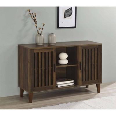 Torin Dark Pine Rustic 2-Door Wood Accent Cabinet